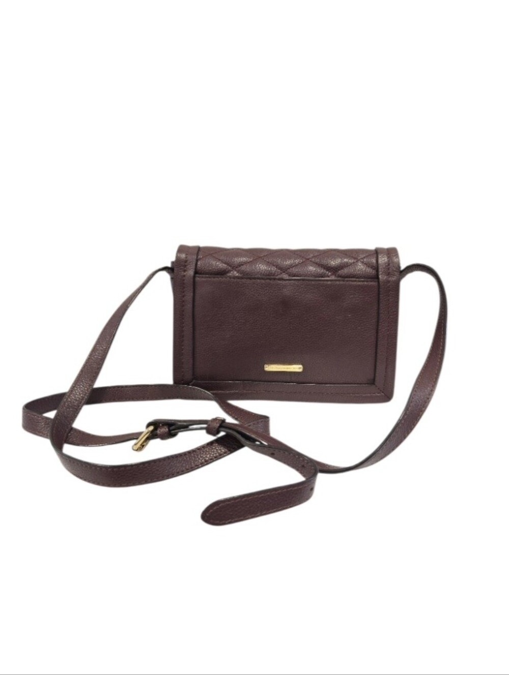 Rebecca Minkoff Quilted Leather Crossbody in Deep Plum - Picture 2 of 15